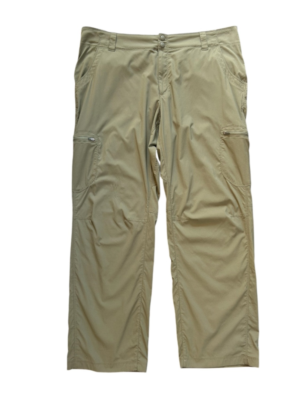 LL Bean Vista Trekking Tech Pants 18 Roll Tab Cargo Hike UPF 50 Mid-Rise Stretch